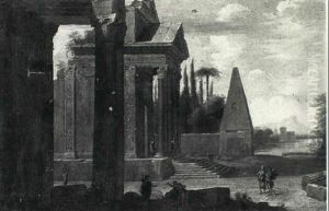 Classical Ruins And Figures In A Mountainous Landscape Classical Ruins And Figures In A Mountainous Landscape