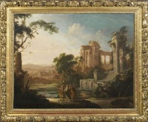 Paysage Avec Le Christ Et Les Pelerins D'emmaus