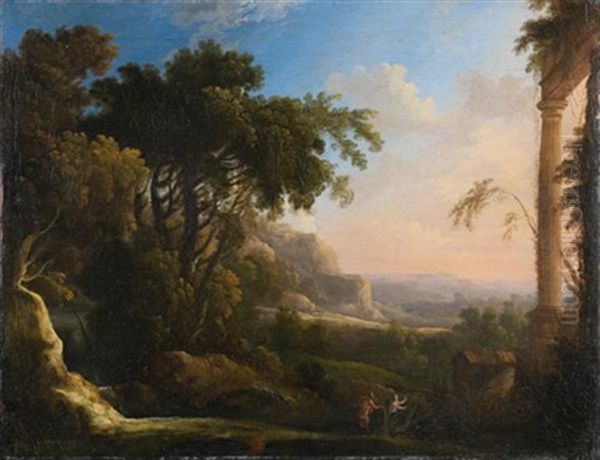 Pan Et Syrinx Dans Un Paysage - view 1