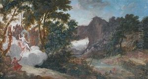 Figures In A Classical Landscape (pair) by Pierre Antoine Patel
