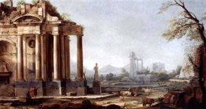 Capriccio Landscape With Figures Beside Ruins Capriccio Landscape With Figures Beside Ruins