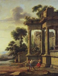 A Capriccio Of Classical Ruins With Figures Dancing In The Foreground