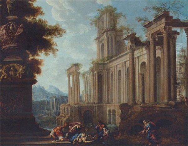A Capriccio Of Roman Ruins, With Death Of Adonis(?) - view 1