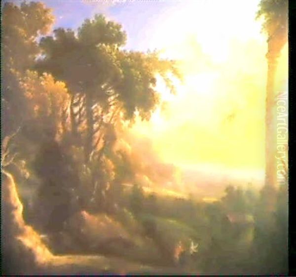 Pan Et Syrinx Dans Un Paysage - view 1
