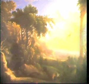 Pan Et Syrinx Dans Un Paysage by Pierre Antoine Patel