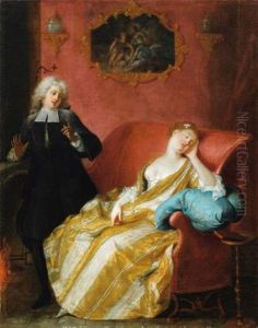 Une Jeune Femme Endormi by Jean-Baptiste Pater