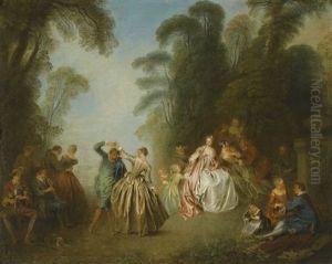 La Danse Au Parc by Jean-Baptiste Pater