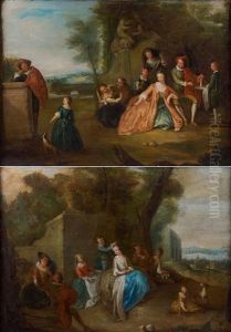 Scenes Galantes (pair) by Jean-Baptiste Pater