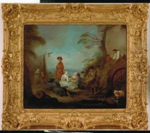 Le Repos Au Campement by Jean-Baptiste Pater