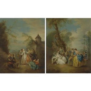 The Dance (+ Blind Man's Bluff; Pair) by Jean-Baptiste Pater