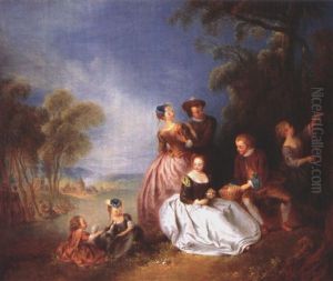 Familienausflug In Der Campagne by Jean-Baptiste Pater