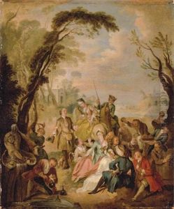 Halte De Chasse by Jean-Baptiste Pater