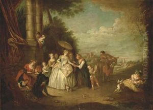 La Diseuse De Bonne Aventure by Jean-Baptiste Pater