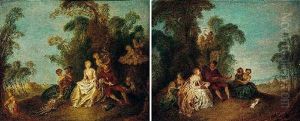 La Cueillette Des Roses by Jean-Baptiste Pater