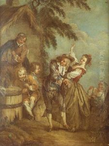 L'orchestre De Village by Jean-Baptiste Pater
