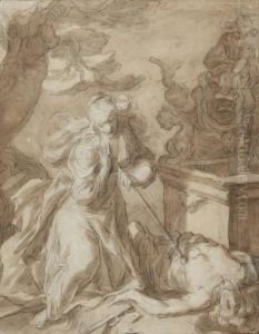 Thisbe Et Pyrame by Abraham Bloemaert
