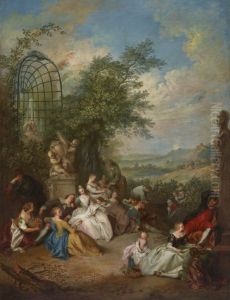 A Fete Champetre During The Grape Harvest by Jean-Baptiste Pater