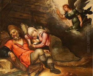Riposo Dopo La Fuga In Egitto by Adriaen Bloemaert