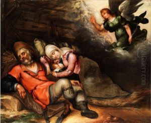 Ruhe Auf Der Flucht Nach Agypten by Adriaen Bloemaert