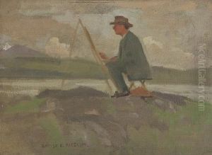 Father Sketching by Hamish Constable Paterson