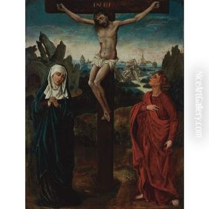 Crucifixion With The Virgin And St. John The Evangelist by Joachim Patinir