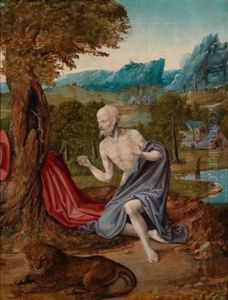 Der Heilige Hieronymus In Der Wuste by Joachim Patinir