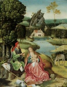 Ruhe Auf Der Flucht Nach Agypten by Joachim Patinir