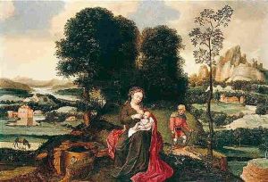 The Rest On The Flight Into Egypt by Joachim Patinir