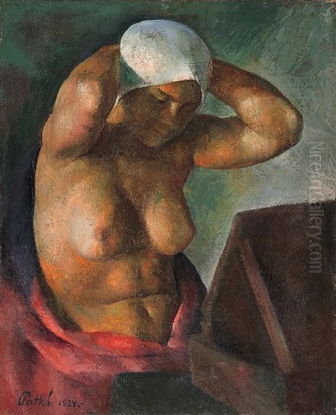 Nude In Front Of A Mirror (after Bath) - view 1