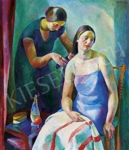 Combing (toilette) by Karoly Patko