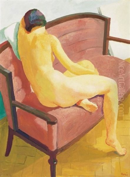 Modell Muteremben, Hatterben Falnak Tamasztott Vasznakkal (model In A Studio With Canvases Leaning Against The Wall In The Background) - view 1