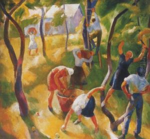 Gyumolcsszedok (grape Harvesting) by Karoly Patko