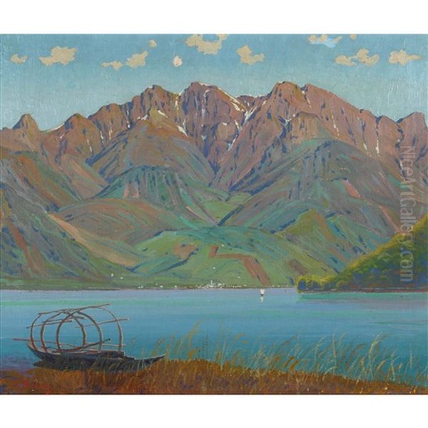 Tessiner Seelandschaft Mit Traditionellem Boot - view 1