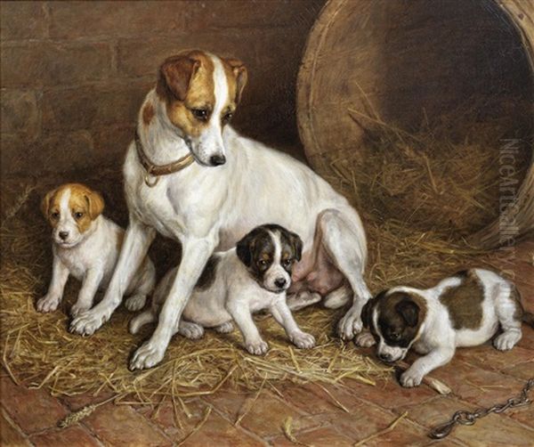 Terrier Bitch And Puppies - view 1