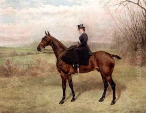 Lady Riding Side Saddle (in Collab. W/cecil Cutler) by Frank Paton