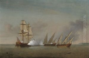 A Royal Navy Sloop (h.m.s. Greyhound?)