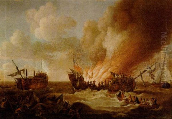 The End Of The Action Between "h.m.s. Quebec" And The French Frigate "surveillante", 6th October 1779 - view 1