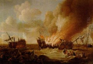 The End Of The Action Between "h.m.s. Quebec" And The French Frigate "surveillante", 6th October 1779 by Richard Paton