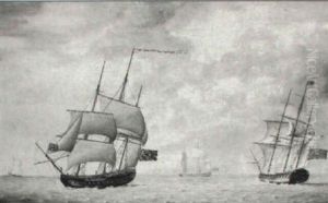 Ships Of The Red Squadron At Sea