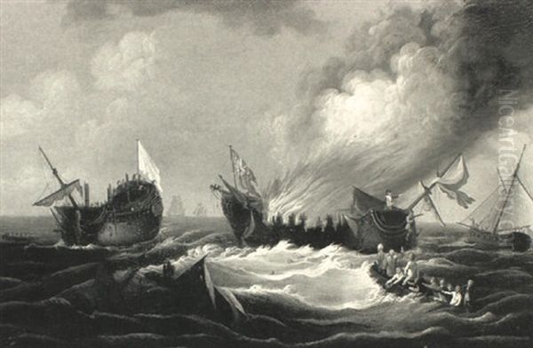 Battle Between The 'quebec' And The 'surveillante' - view 1