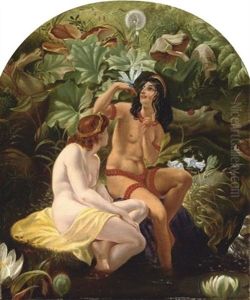 The Indian Boy's Mother, A Study For The Quarrel Of Oberon And Titania by Sir Joseph Noel Paton