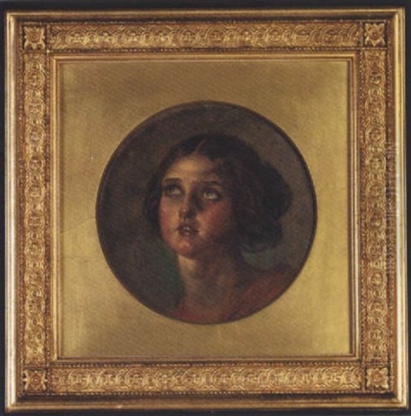 Study Of A Young Girl's Head - view 1