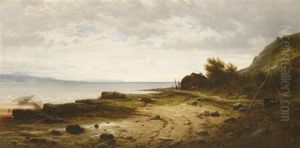 A Coastal Landscape With A Fisherman's Bothy by Waller Hugh Paton