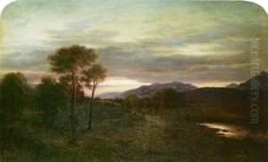 Ossian's Cairn, Moss Of Connel, Argylshire by Waller Hugh Paton