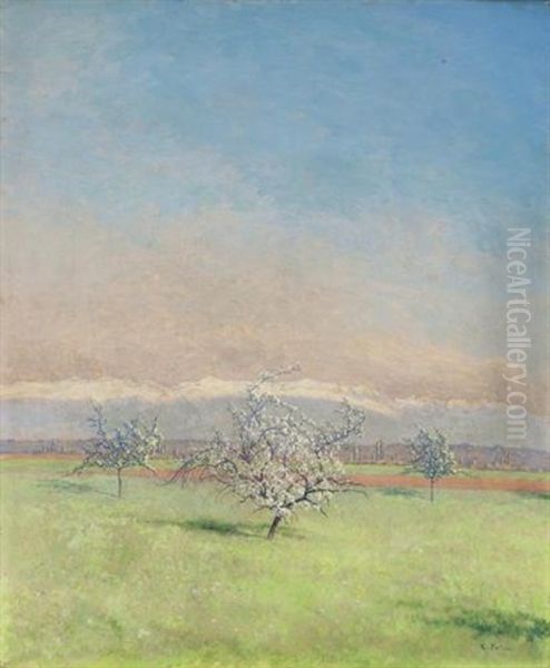 Trois Pommiers En Printemps - view 1