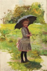 Jeune Fille Au Parapluie