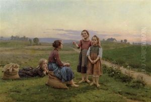 Vier Madchen Auf Dem Felde Vier Madchen Auf Dem Felde