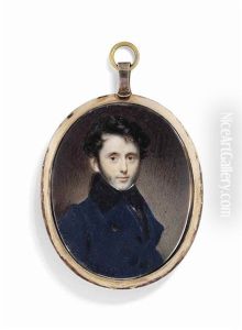 A Young Gentleman, In Navy Blue Coat by George Patten