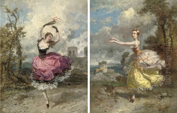 Carlotta Grisi As La Esmeralda At Her Majesty's Theatre (+ Lucile Grahn As Orithia In Les Camp Des Amazones At Her Majesty's Theatre; Pair) - view 1