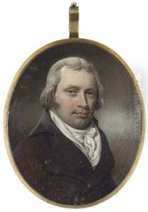 A Young Gentleman In Brown Coat And White Waistcoat And Cravat